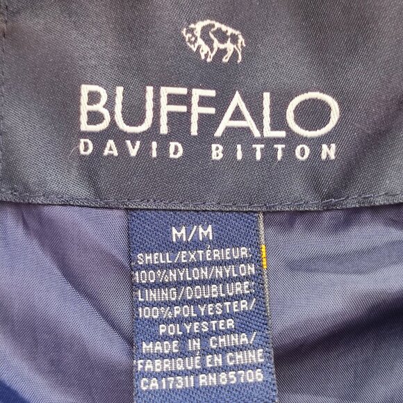 Buffalo David Bitton bomber jacket men's size M blue lot of pockets - Picture 5 of 15